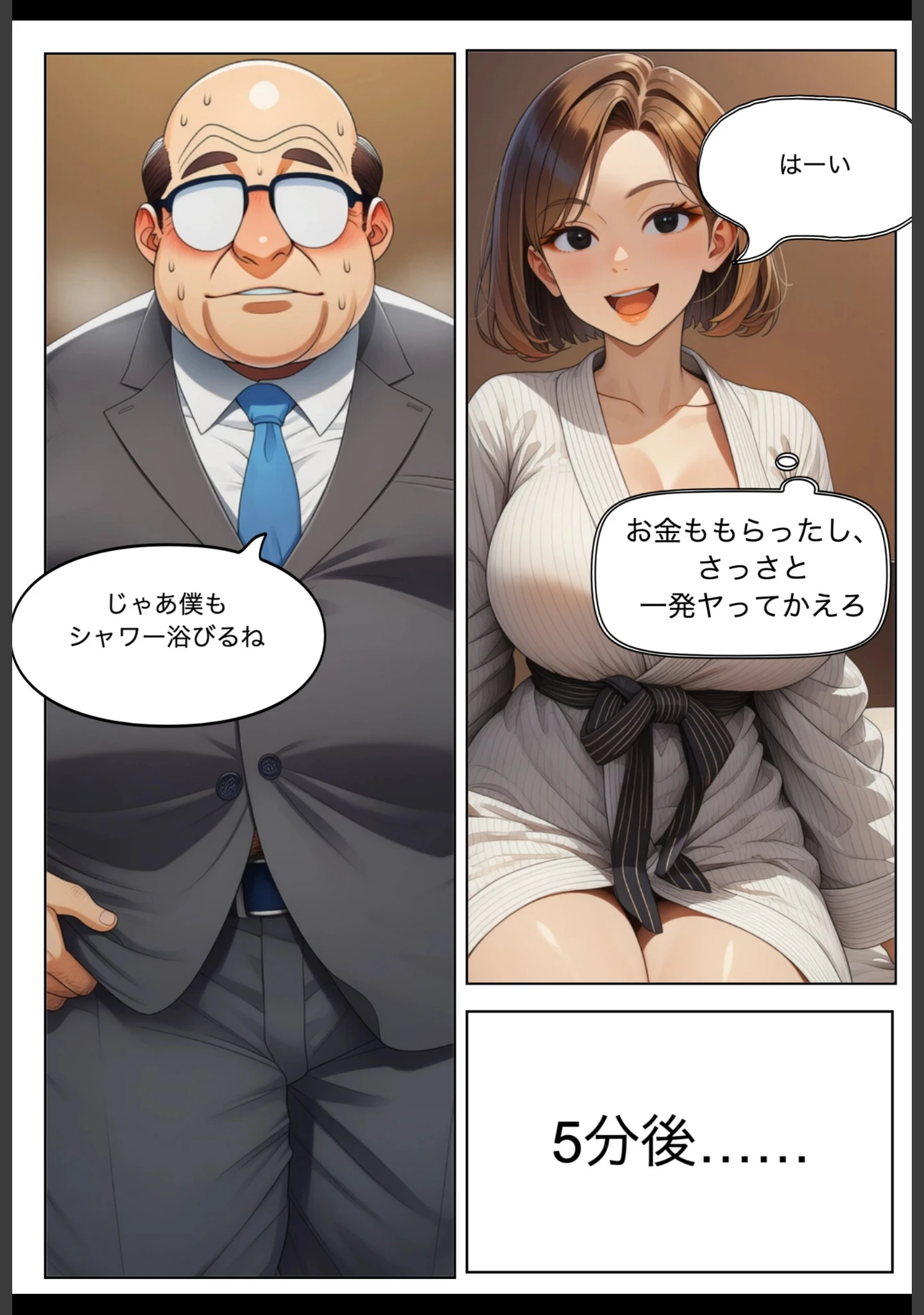 「パパ活女子・中谷紬（24）がキモおじのデカ〇ンに沼るまでの話。【白抜き修正版】」（れっさーぱんだ。） 試し読み 9ページ目