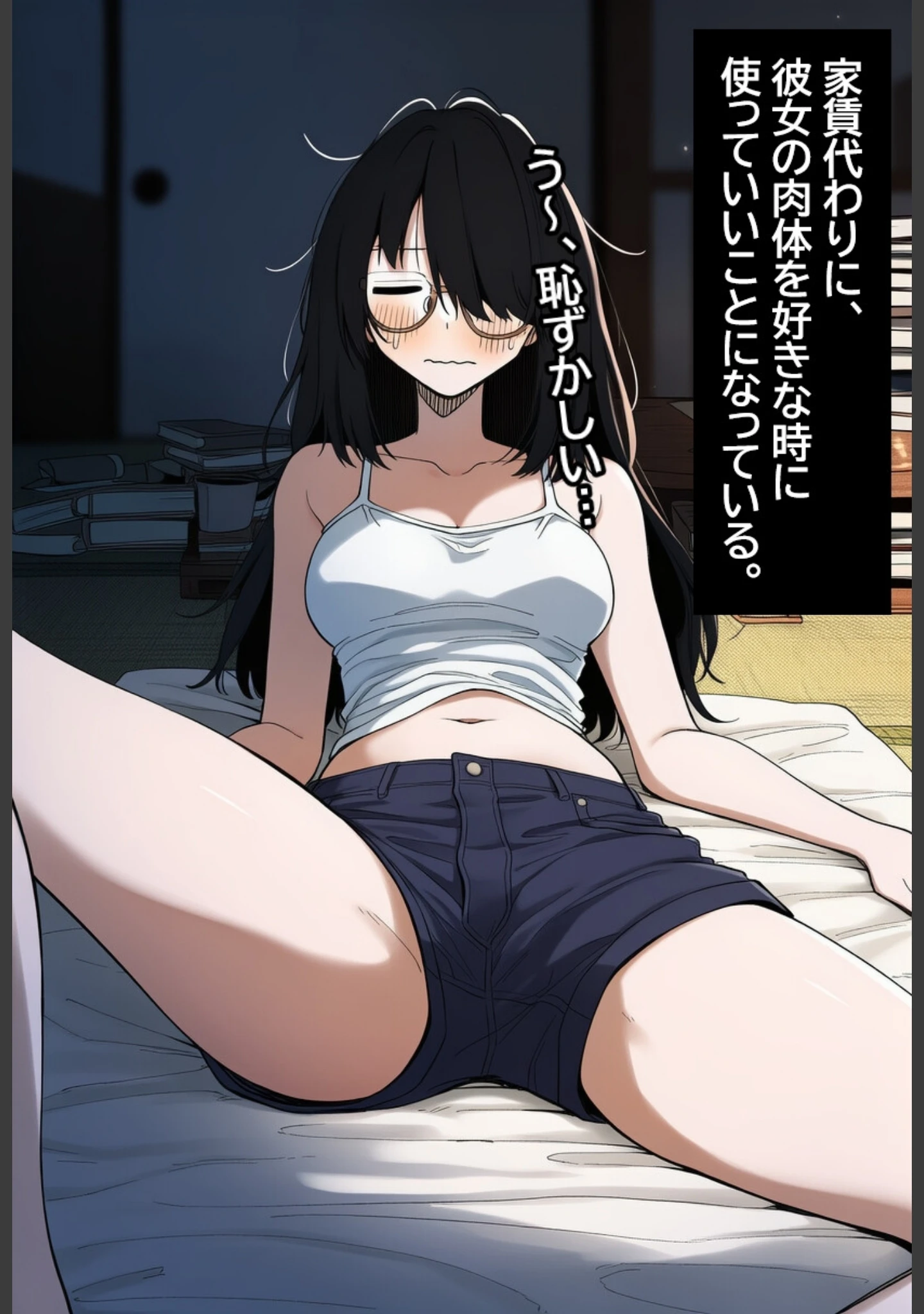 「陰キャ眼鏡女を孕ませる。【白抜き修正版】（単話）」（ハラメウメ） 試し読み 4ページ目