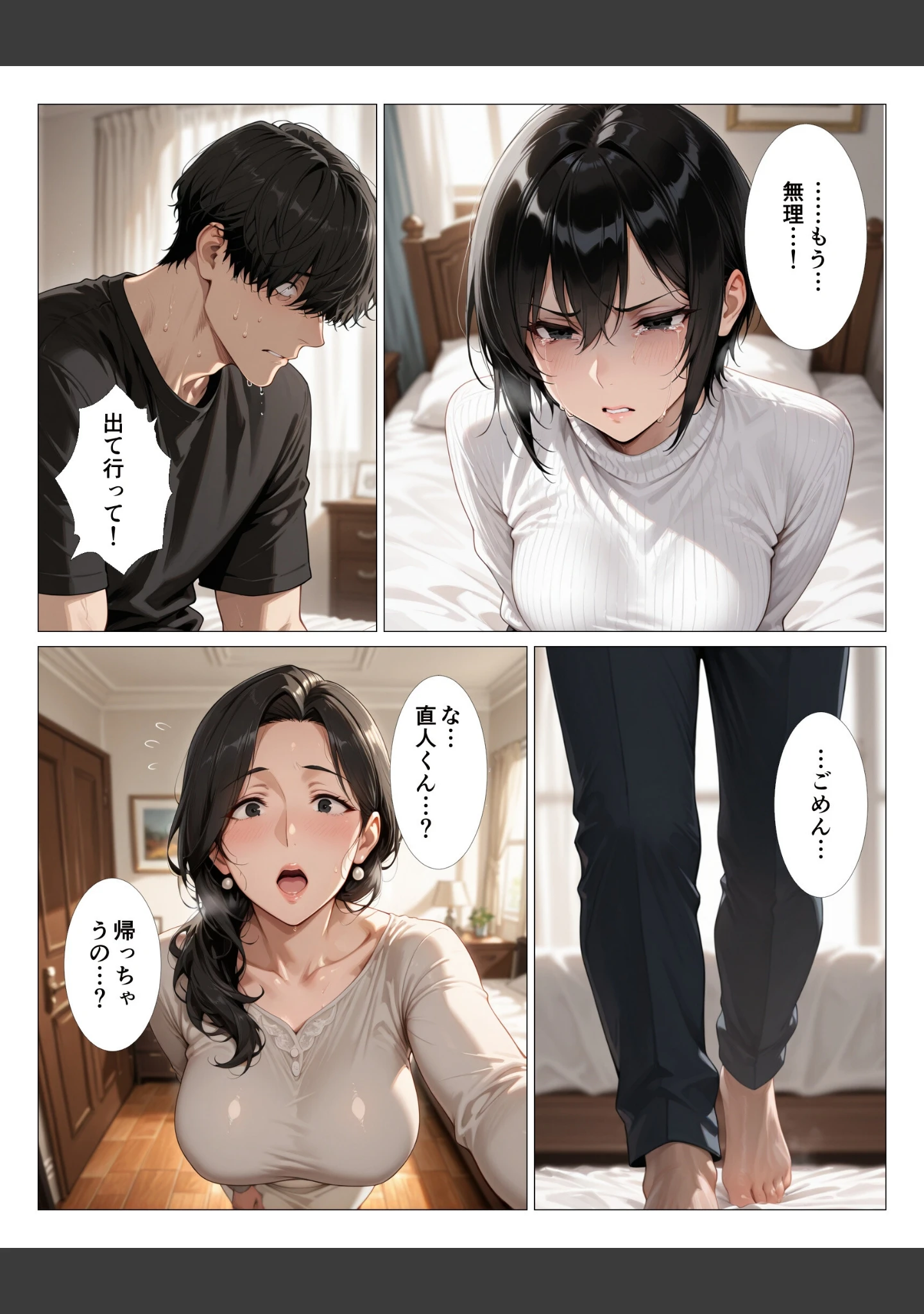 「ムラムラ過ぎる元カノの母親の騎乗位とベロチューで射精が止まらない僕【白抜き修正版】」（人妻ライフ） 試し読み 4ページ目