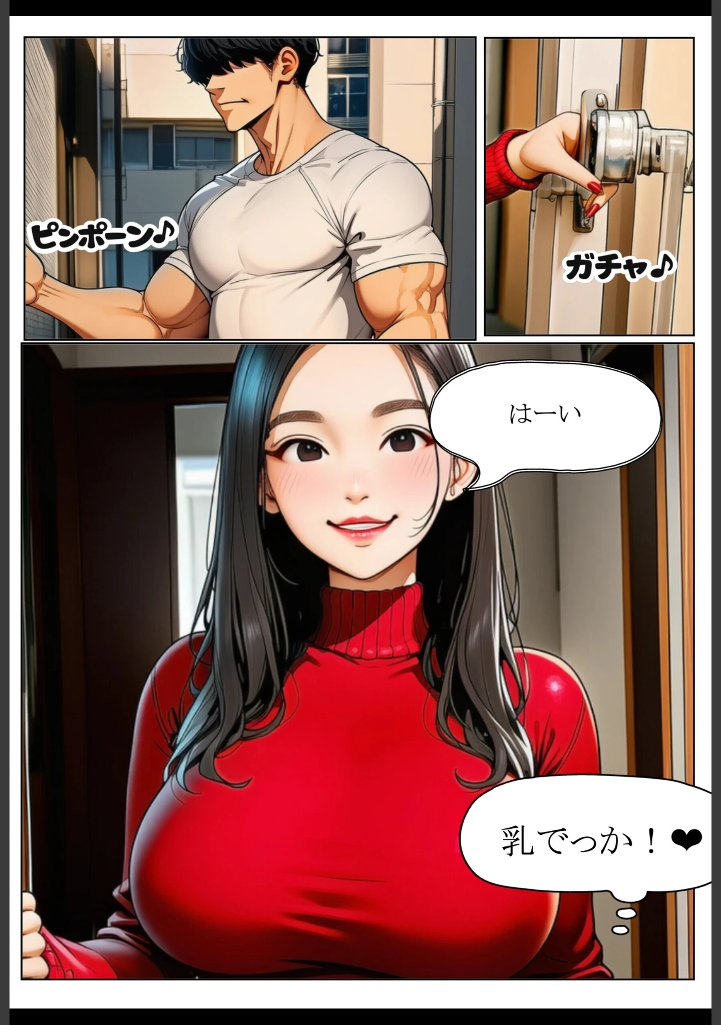 「隣人ガチャSSRの人妻・片桐佳織（35）が寝取られるまでの話。【白抜き修正版】」（れっさーぱんだ。） 試し読み 10ページ目