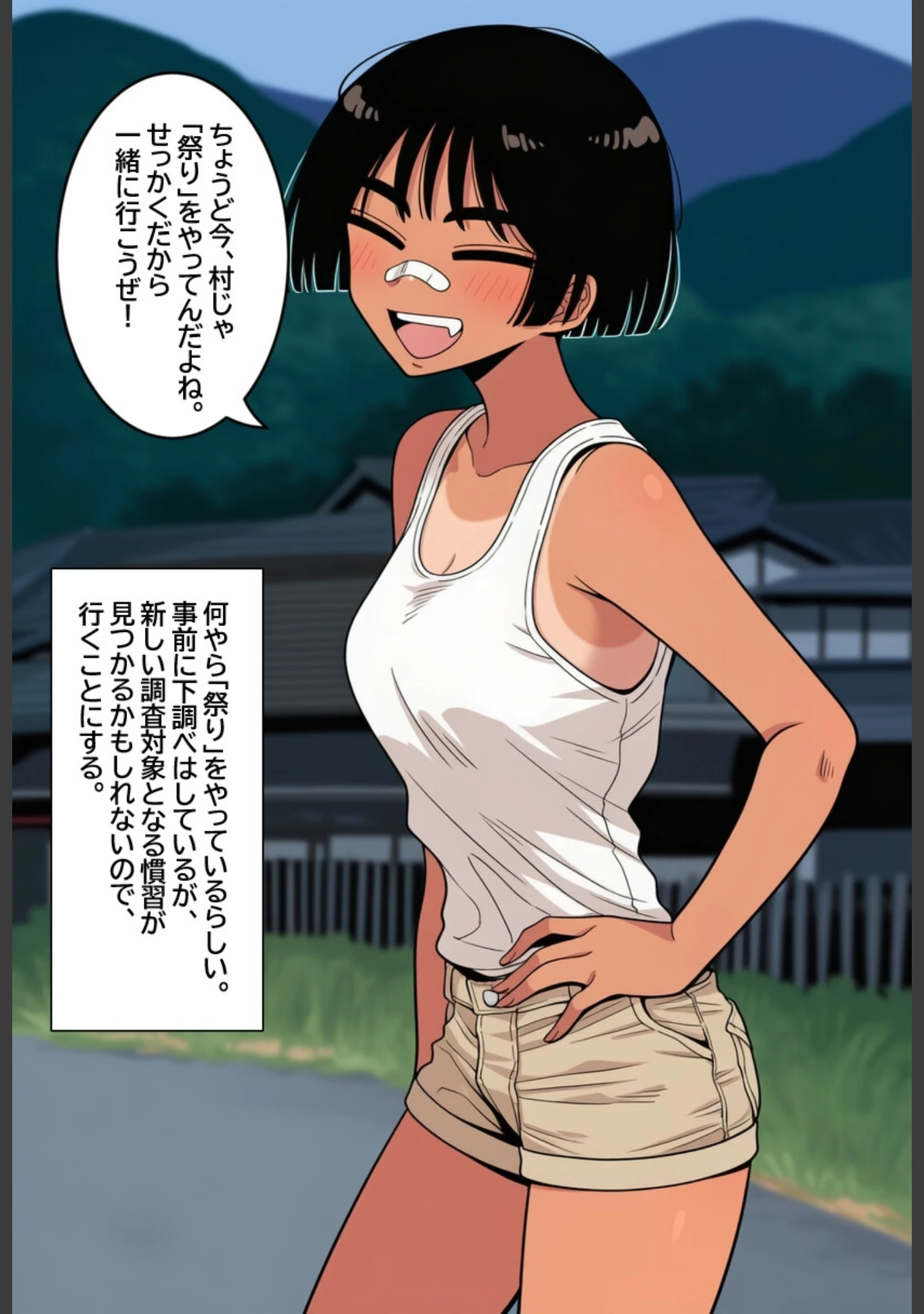 「孕ませ村のボーイッシュ娘【白抜き修正版】（単話）」（ハラメウメ） 試し読み 3ページ目