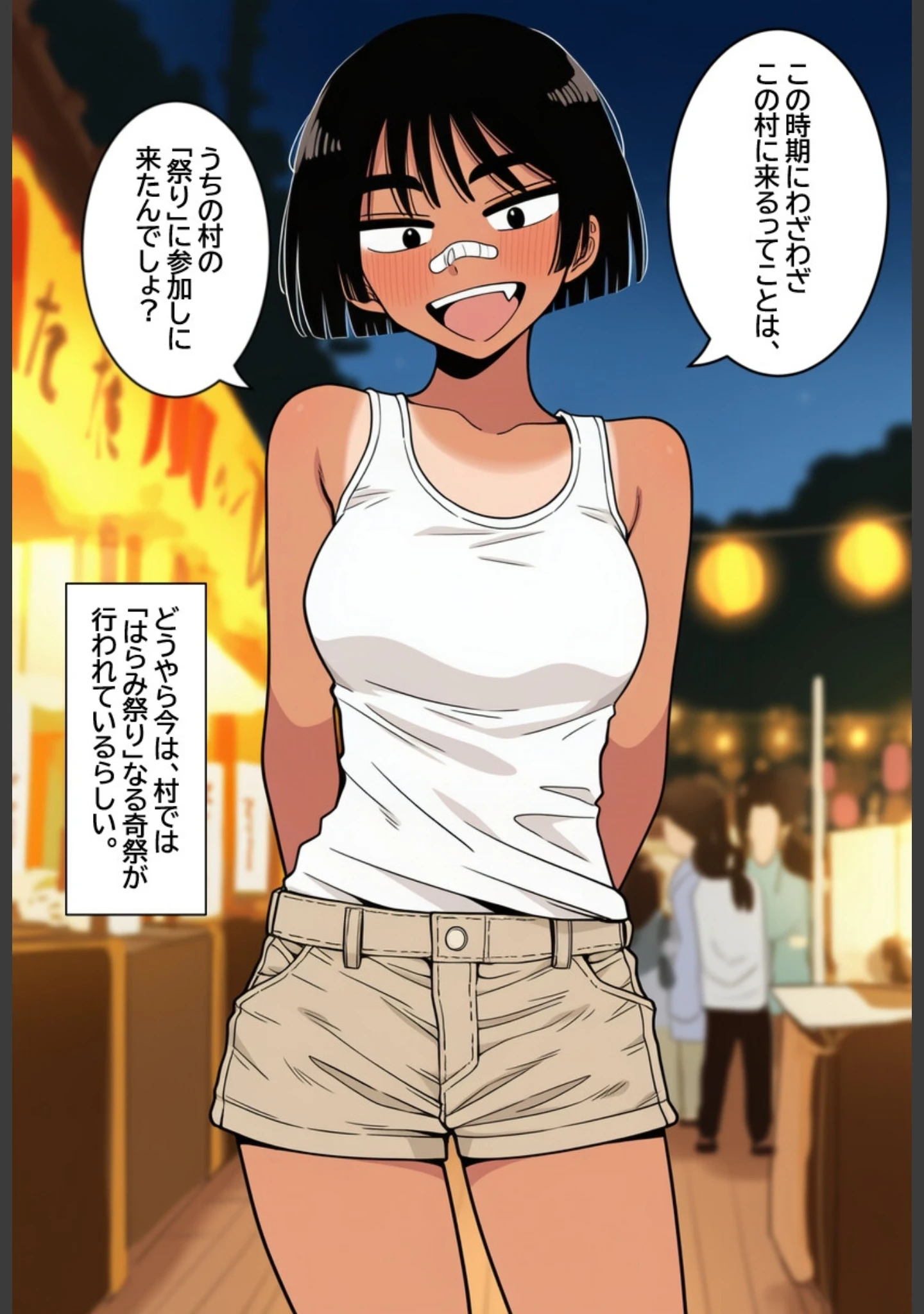「孕ませ村のボーイッシュ娘【白抜き修正版】（単話）」（ハラメウメ） 試し読み 5ページ目
