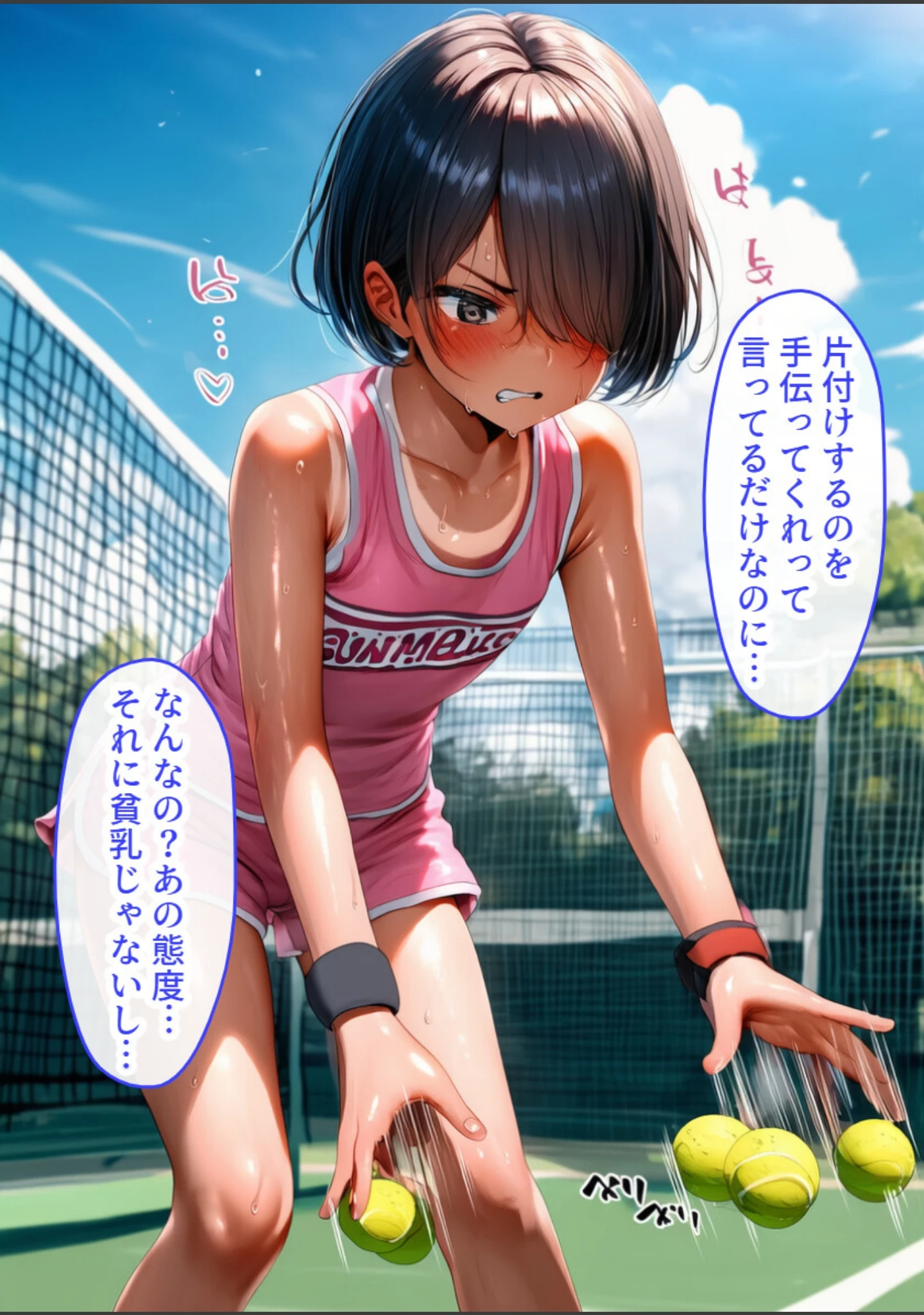 「ボーイッシュ少女は好きな男子を誘惑して学校の屋上でイチャラブ中出しSEX【白抜き修正版】」（黒糖サムライ） 試し読み 4ページ目