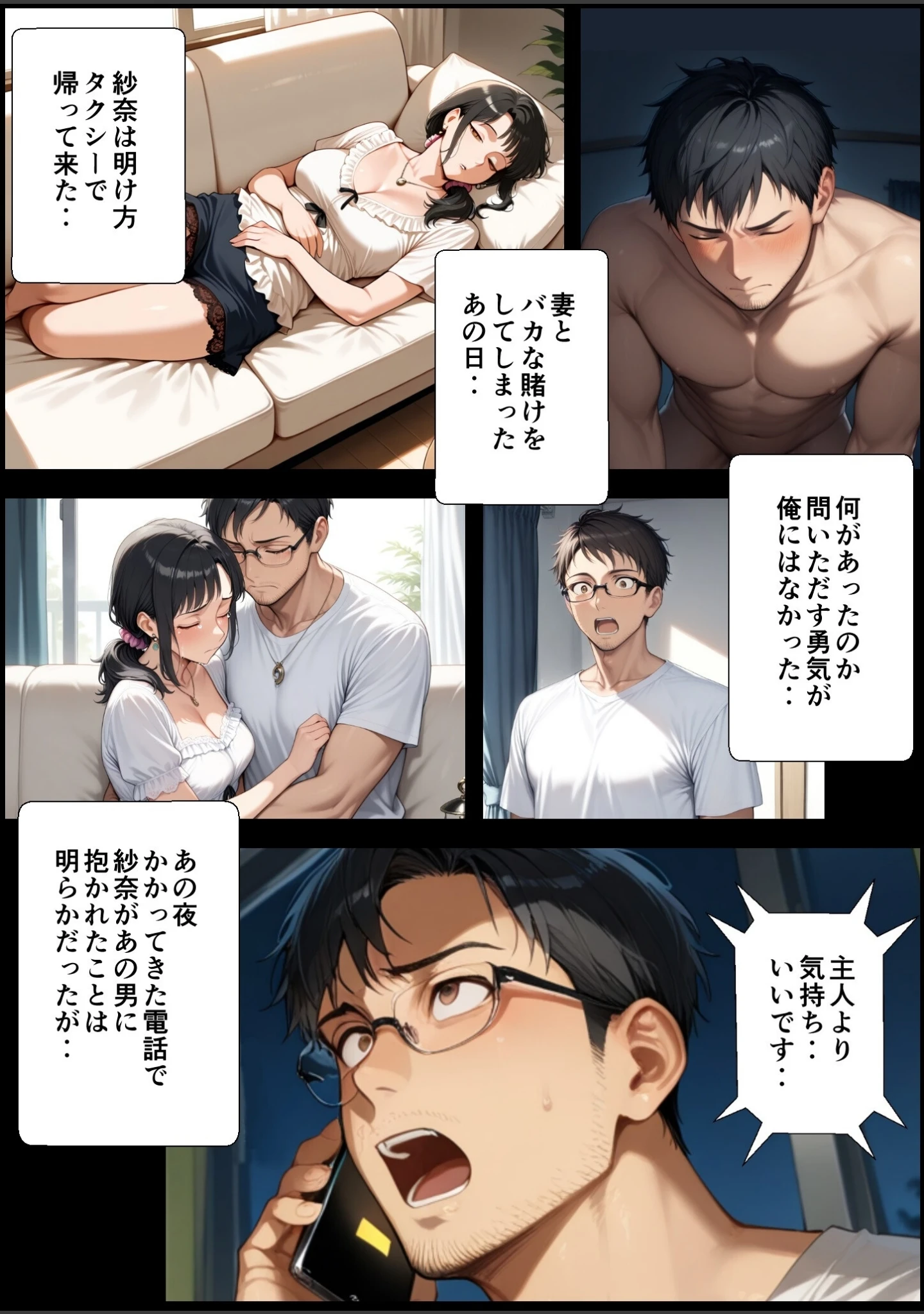 「妻が毒オジにナンパされて媚薬を盛られた件【白抜き修正版】」（鮫島猛） 試し読み 9ページ目