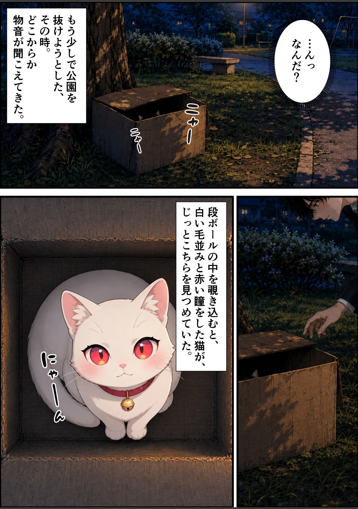 「拾われた猫はご主人様に恩返しがしたい【白抜き修正版】（単話）」（愛罠） 試し読み 2ページ目