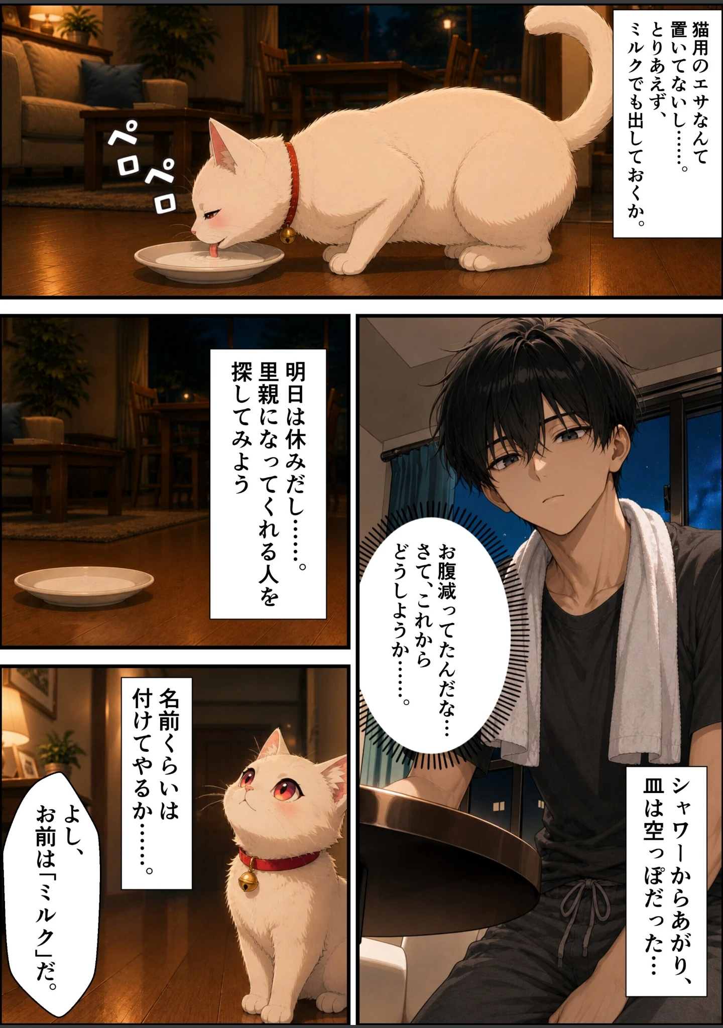 「拾われた猫はご主人様に恩返しがしたい【白抜き修正版】（単話）」（愛罠） 試し読み 5ページ目