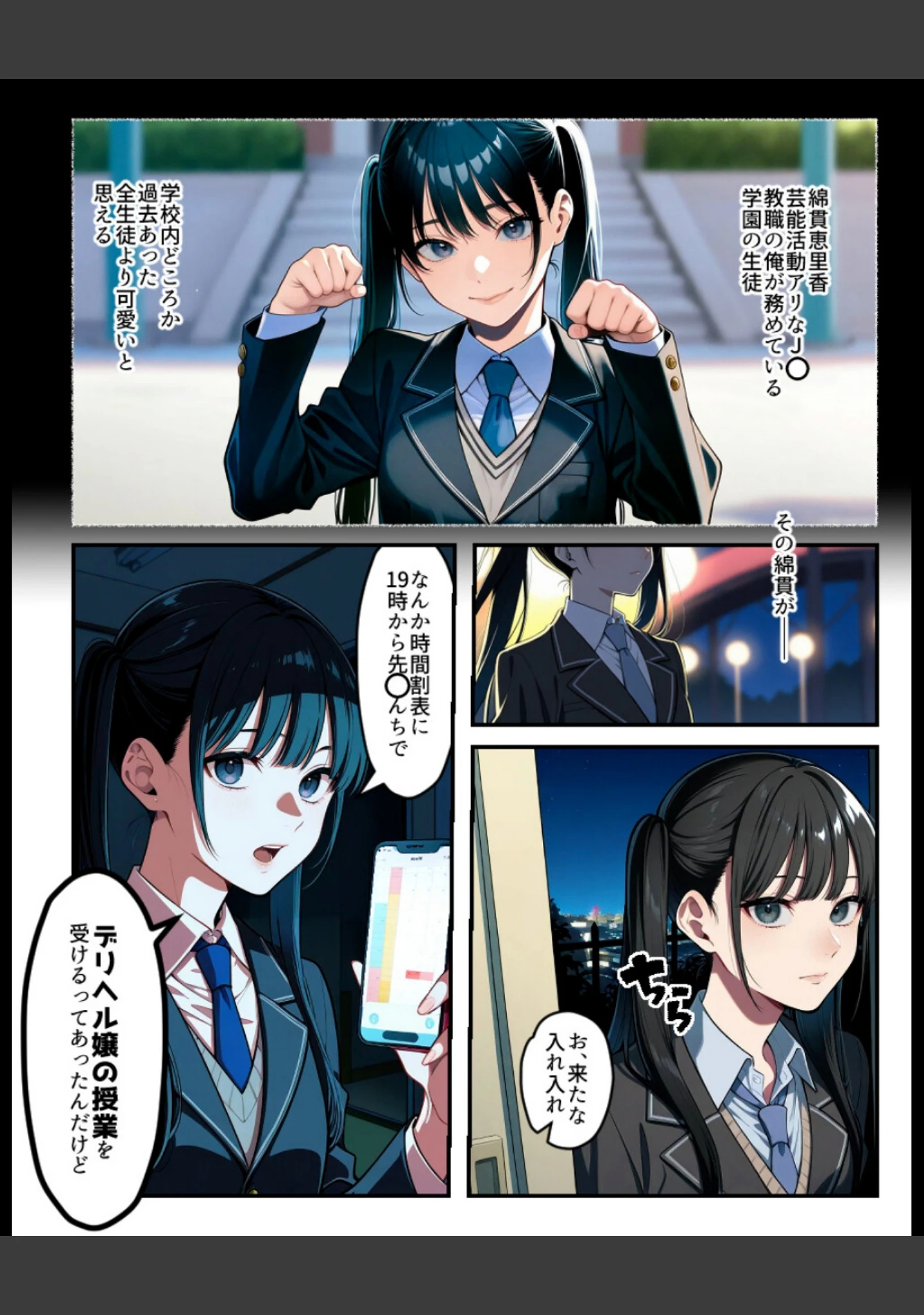 「催〇時間割【白抜き修正版】（単話）」（アイロク屋） 試し読み 3ページ目