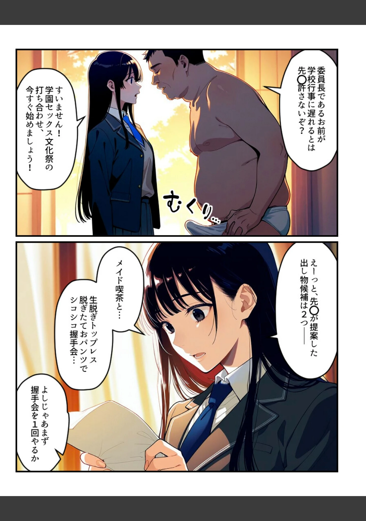 「催〇時間割【白抜き修正版】（単話）」（アイロク屋） 試し読み 6ページ目