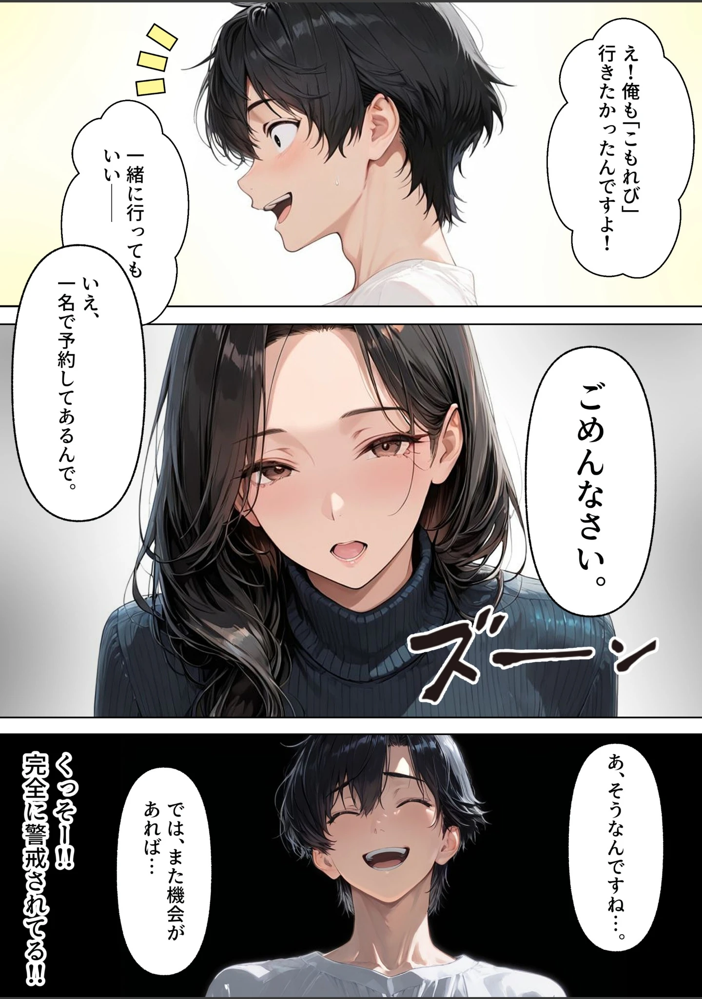 「旅館で出会ったクールな爆乳未亡人（46歳）と朝まで限界中出しセックスした話【モザイク版】」（めろうたいむ） 試し読み 8ページ目