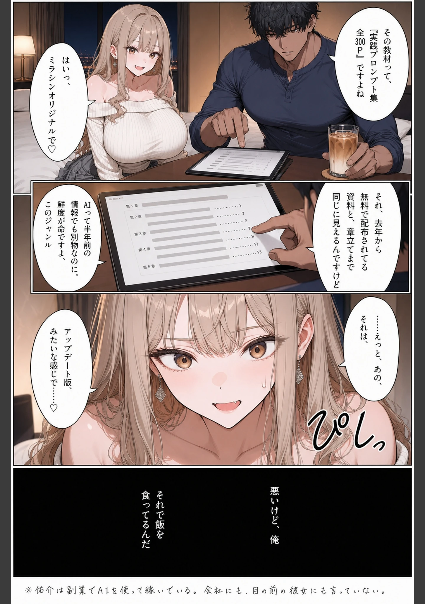 「「AIで人生変わりますよ◇」と勧誘してきたマルチ港区女子に「入会するからエッチさせて」と返してみた【モザイク版】」（かわいいラボ） 試し読み 8ページ目