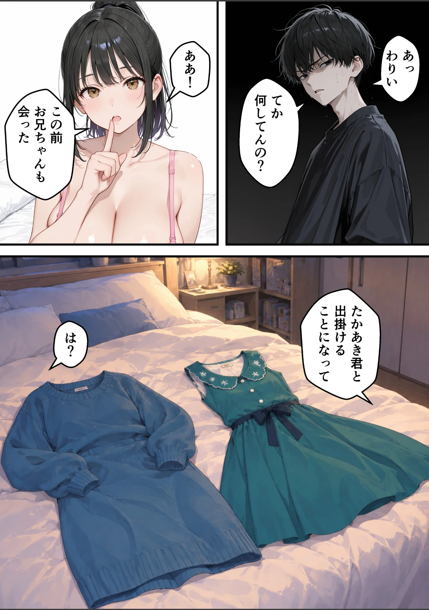 「清楚系巨乳妹への媚薬漬け開発セックス_俺の妹は誰にも渡さない【モザイク版】」（あふれだすにじる） 試し読み 10ページ目