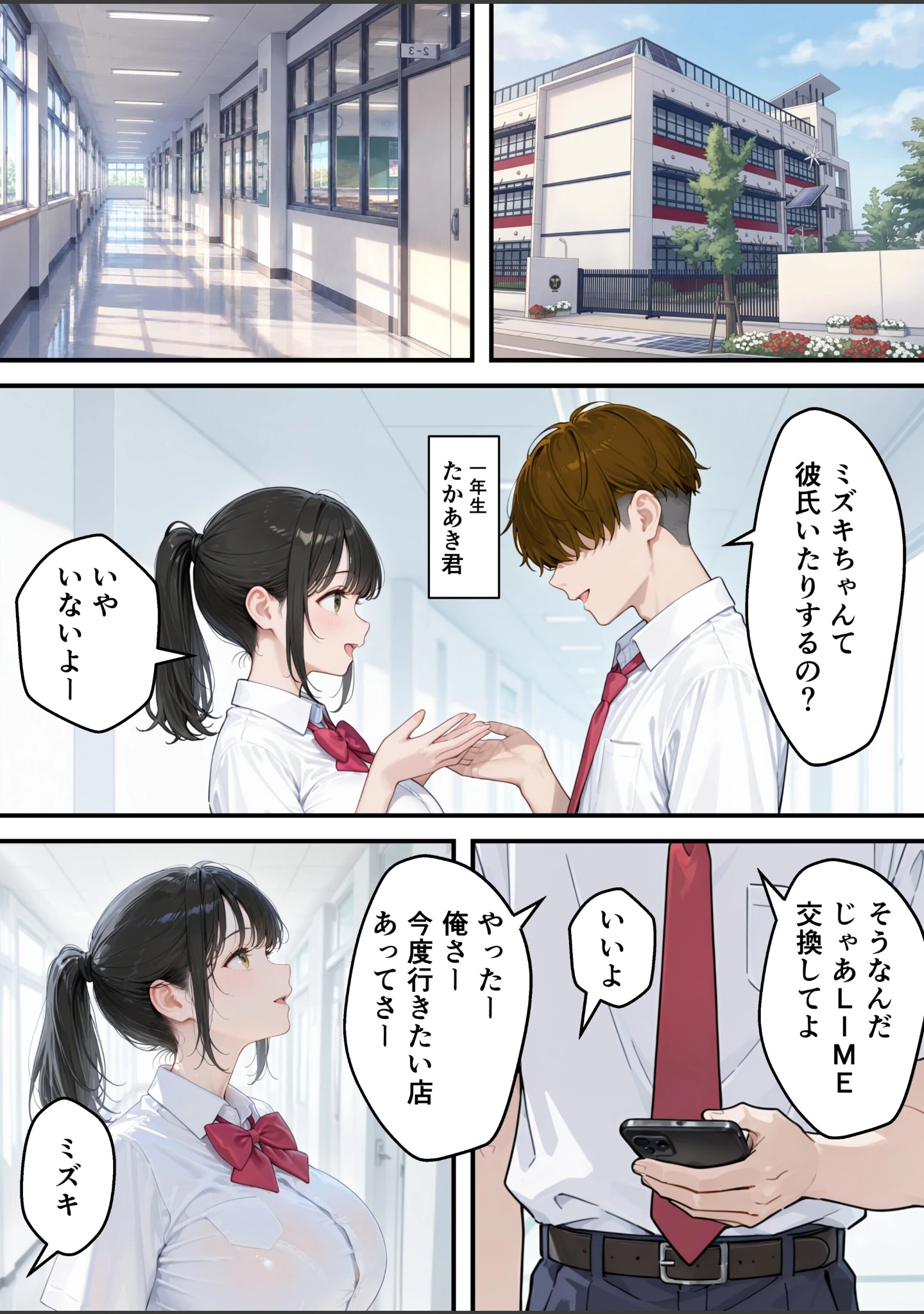 「清楚系巨乳妹への媚薬漬け開発セックス_俺の妹は誰にも渡さない【モザイク版】」（あふれだすにじる） 試し読み 4ページ目