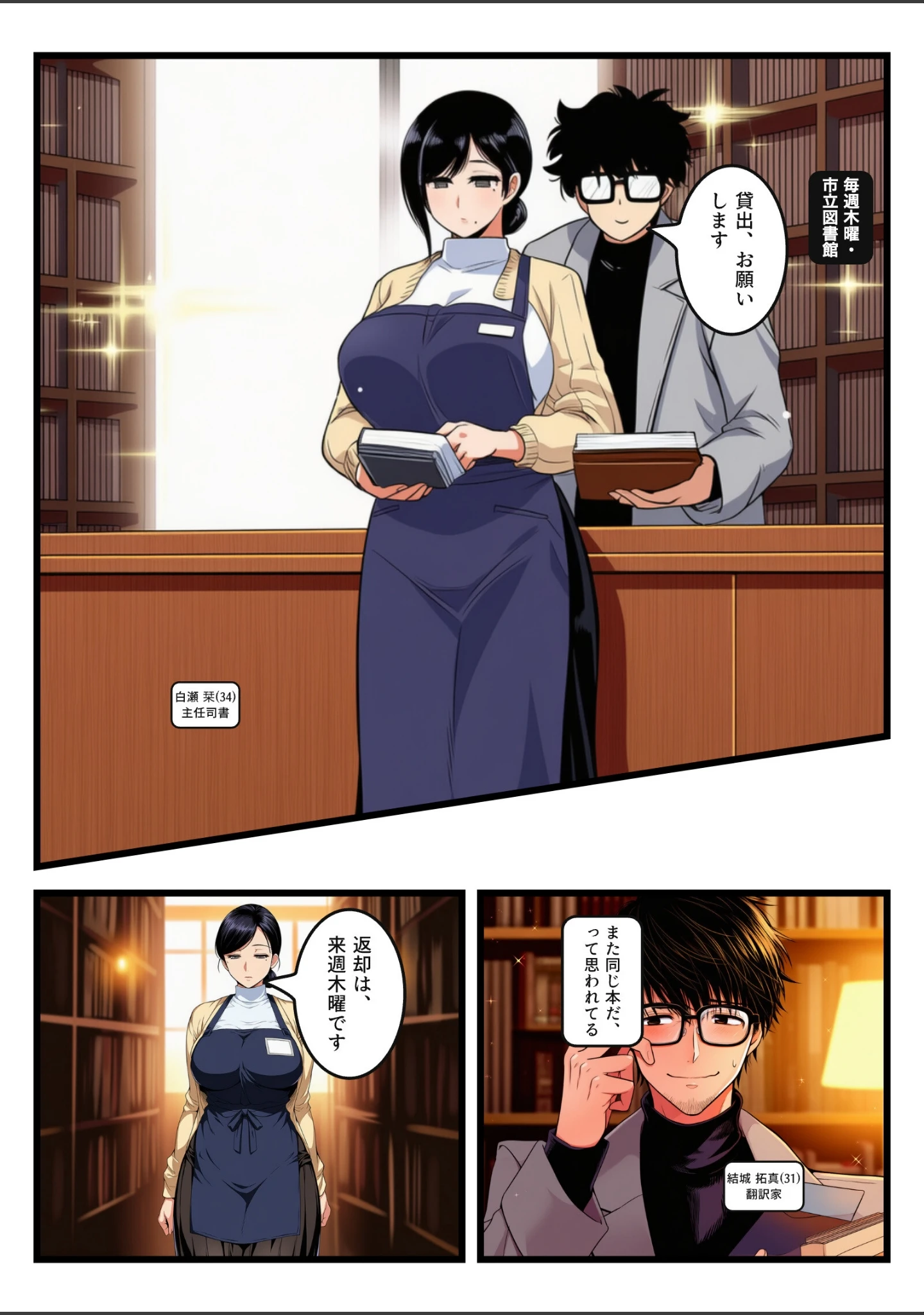 「返却票に「命令してください」と書いた無表情な巨乳司書が、書庫で喘ぐたび命令を増やされ首輪のまま中出し【モザイク版】」（紬木なずな） 試し読み 5ページ目