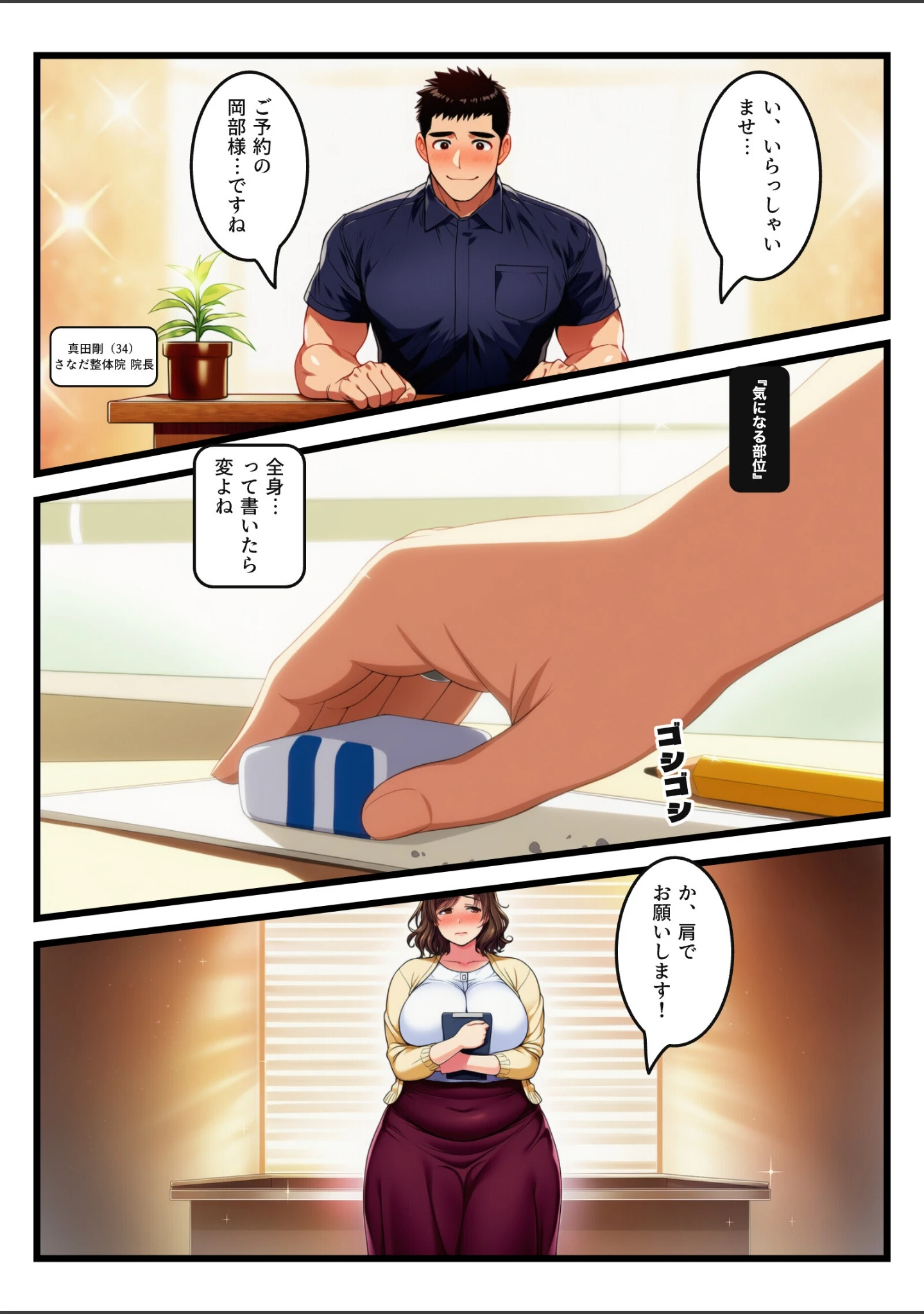 「肩こりだと言い張るむっちむち爆乳妻が、オイル整体で「そこです」と言うたび奥をほぐされ中出しをせがんだ【モザイク版】」（南天かのこ） 試し読み 6ページ目